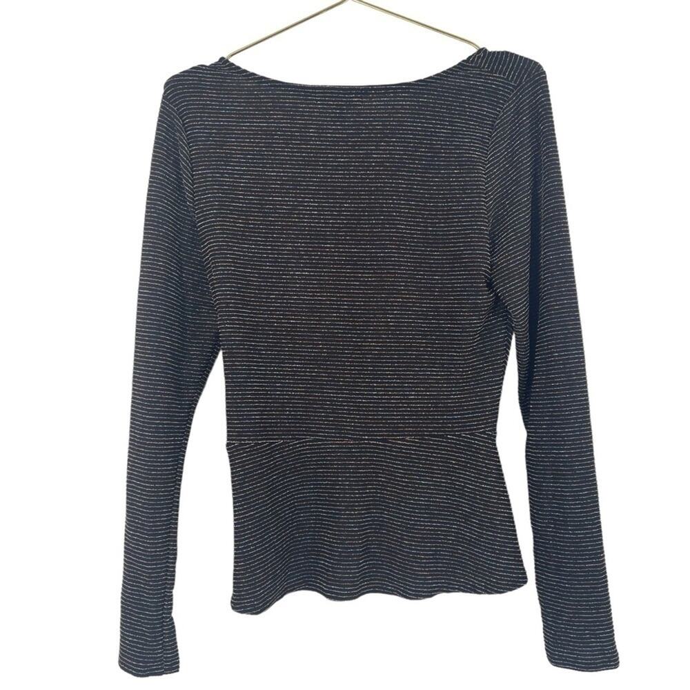 NWT Francesca’s Collections  Glitter Long Sleeve Top - Picture 2 of 5